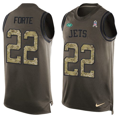 Nike Jets #22 Matt Forte Green Men’s Stitched NFL Limited Salute To ...